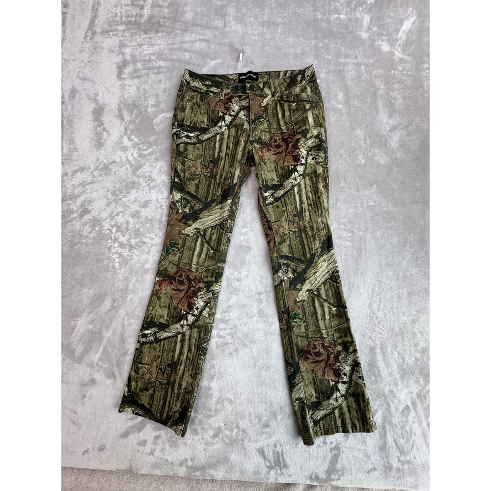 Mossy Oak Break-Up Infinity Camo Pants‎ Womens 8 Brown Green Bootcut Stretch